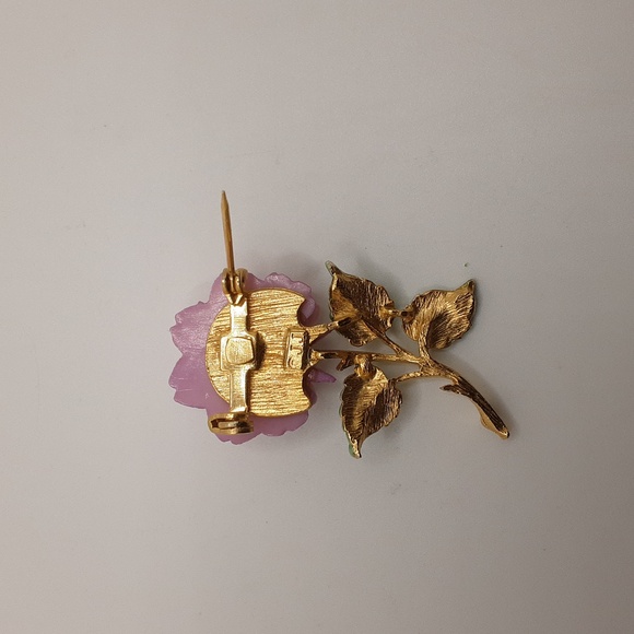 Vintage JJ Jonette Rose Brooch & Clip-On Earrings Set - Excellent Used Condition - Picture 11 of 16